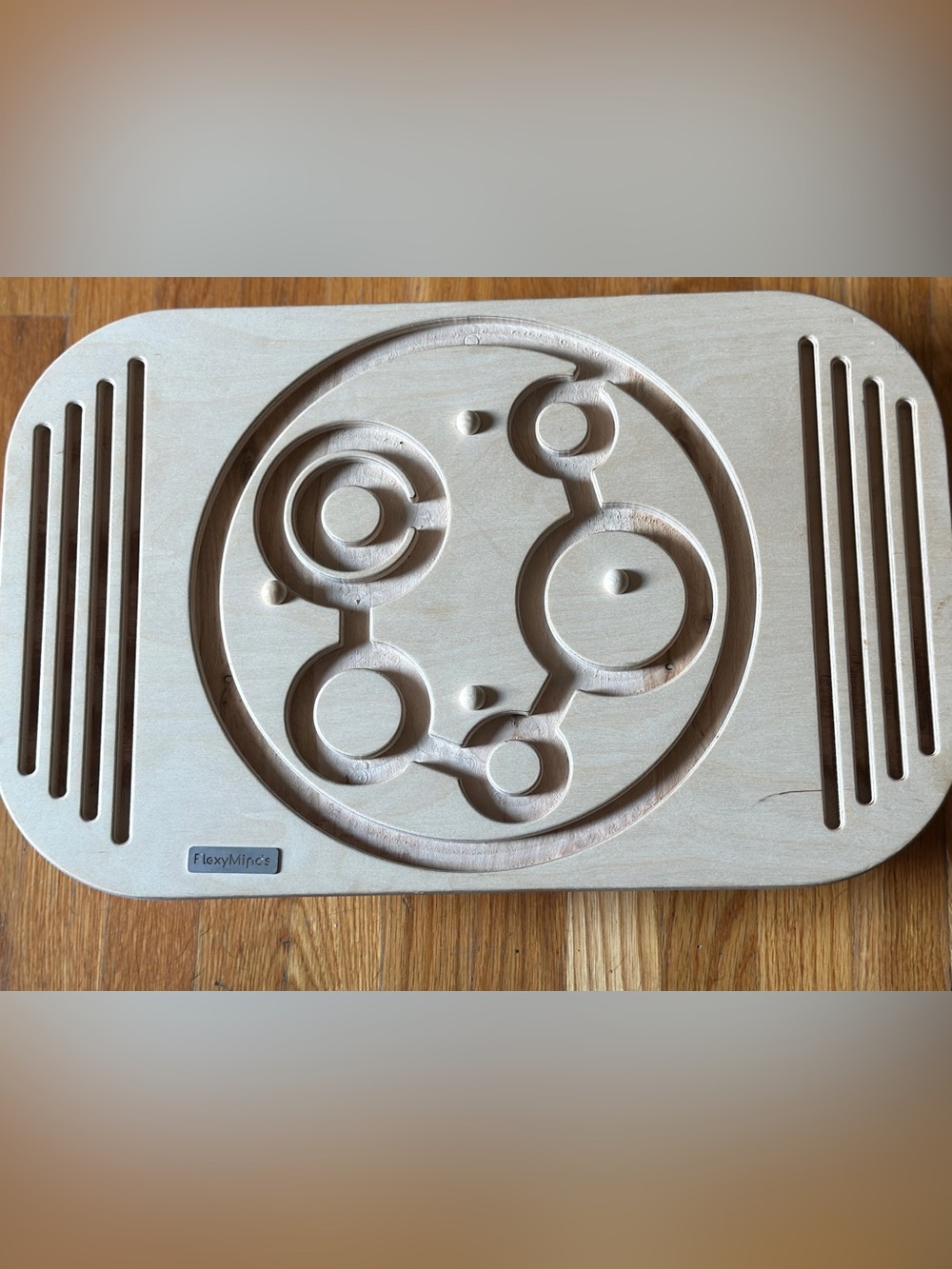 FLEXY MINDS Natural Wood Balance Board with Maze